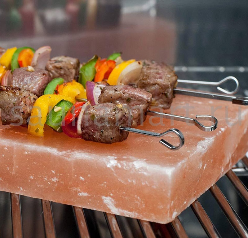 Блок из гималайской соли 20х20х3.5 для жарки Квадрат шлифов Блок из гималайской соли 20х20х3.5 для жарки Квадрат шлифов