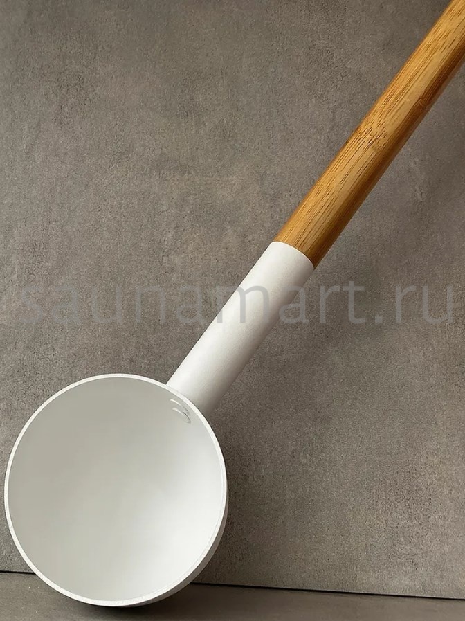 Черпак для бани c бабмуковой ручкой WHITE 009AW Kurase Черпак для бани c бабмуковой ручкой WHITE 009AW Kurase