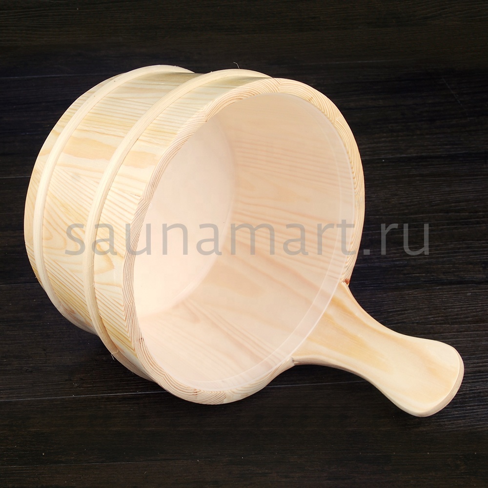 Шайка 3л сосна с пластиковой вставкой AP-015W Kurase Шайка 3л сосна с пластиковой вставкой AP-015W Kurase