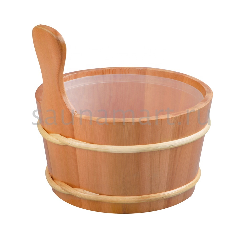 Шайка 4л кедр с пластиковой вставкой Kurase AP-003W Шайка 4л кедр с пластиковой вставкой Kurase AP-003W