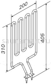Тэн для электрокаменки Harvia 1800W/230V D36E Black D29EE D36 D36 Black D36EE D36XE Тэн для электрокаменки Harvia 1800W/230V D36E Black D29EE D36 D36 Black D36EE D36XE